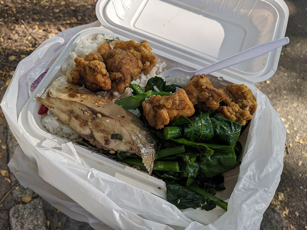 Carol's Bun lunch special enjoyed at Seward Park