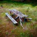 A slowly decaying picnic table