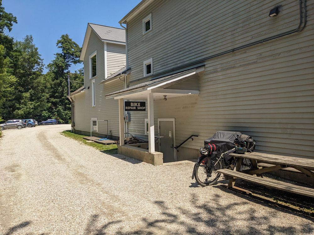 Behind the bike shop in Lenonx, MA