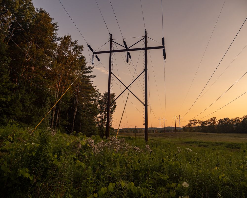 Serious power lines crossing the Housatonic River
