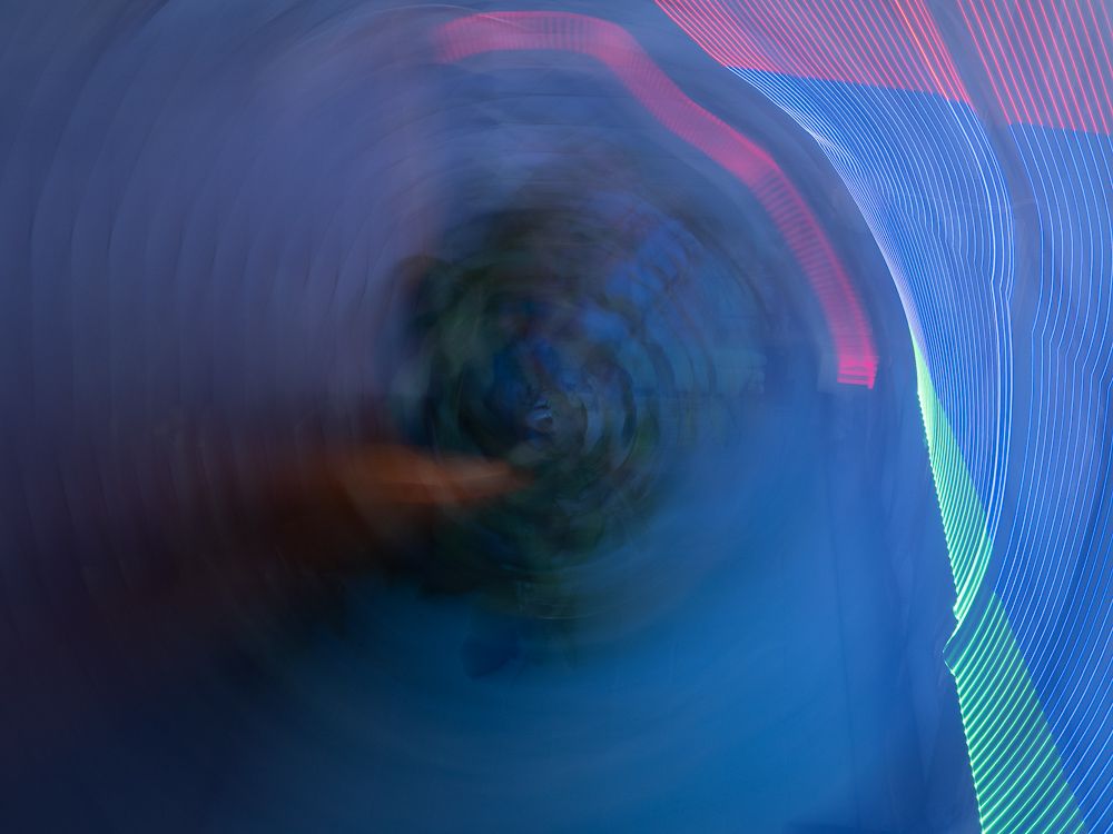 long exposure on the metro patio