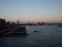 waxing moonrise over the East River from the Manhattan bridge bike path