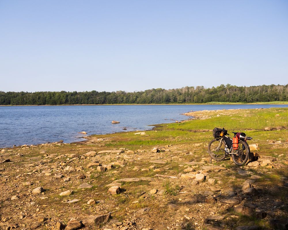 De rigeur shot of my bike on Lake Ashley